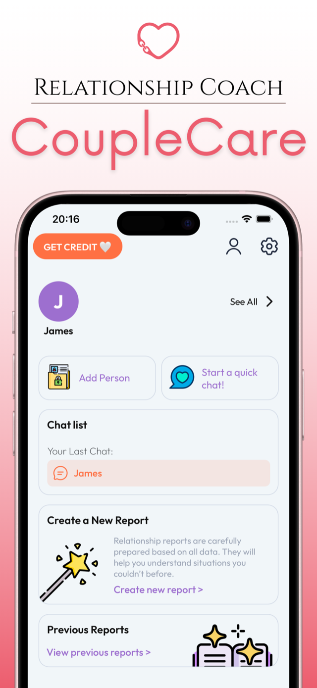 CoupleCare home screen