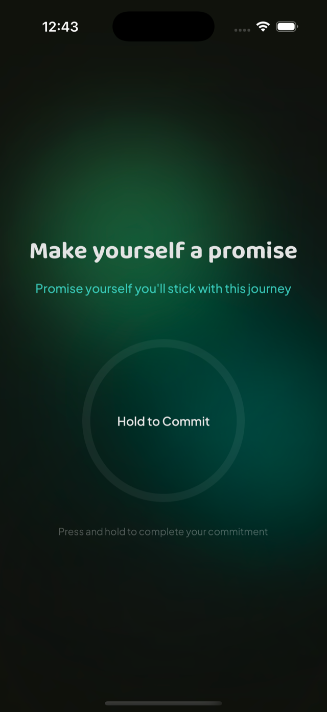 Innerlyo commitment screen